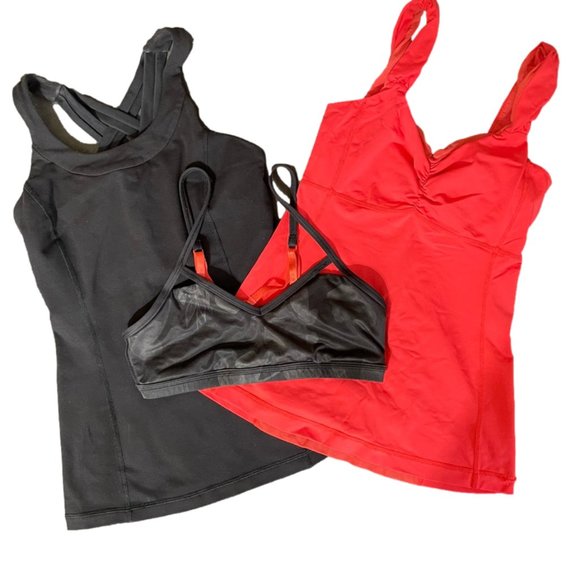 Lululemon Size 4 Red and Black Bundle - Picture 1 of 14